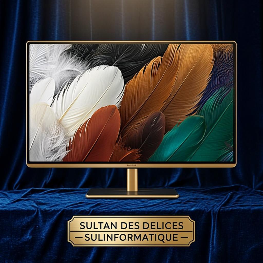 Écran 27 Pouces 4K Noir & Or — SULINFORMATIQUE