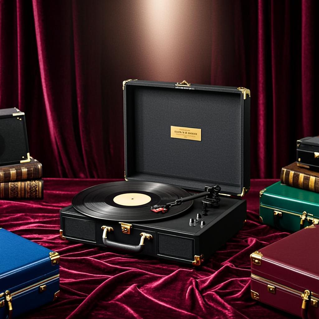 Platine Vinyle Noir & Laiton — SULMULTIMEDIA